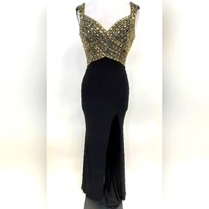 Morilee Madeline Gardner Designer  Bejeweled Rhinestone Formal Dress - Size 3/4